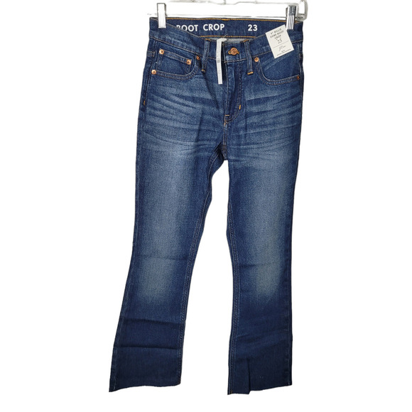 J. Crew Womens 9" Mid-Rise Demi-Boot Crop Jeans Lantern Wash Size 23 NWT - Picture 1 of 13